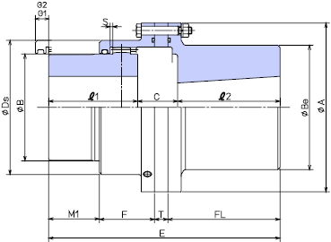 Kyushu Hasec - MILL MOTOR COUPLE-EXTENDED SHAFT TYPE(NSME)