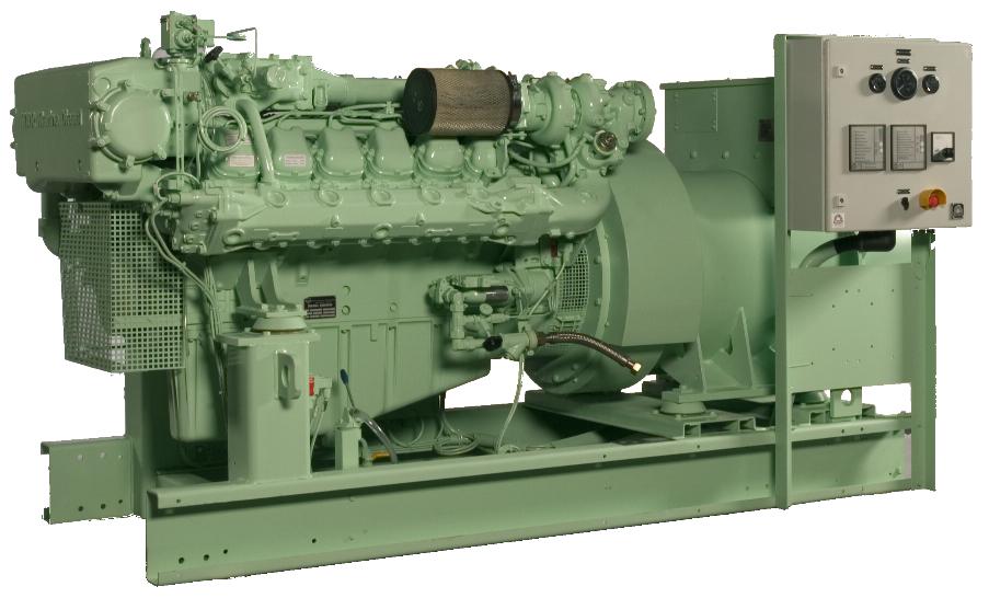 Marine Generating Sets with Water Cooled Alternator IP54, Powered by MAN