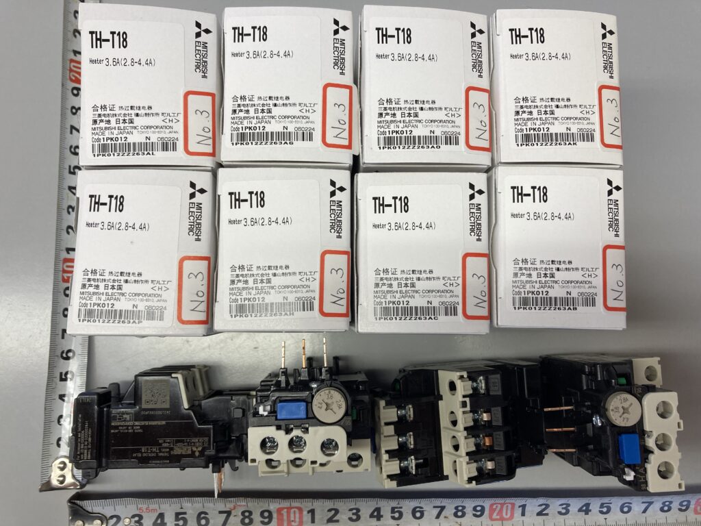 三菱電機製 サーマルリレー TH-T18、ヒーター呼び (Setting Current)   : 2.8 ~ 4.4 A。保護継電器 Thermal Relay TH-T18 TH-T50 Mitsubishi Electric Corporation